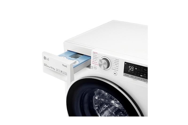 LG Lavatrice 10,5kg AI DD™ | Serie V5 Classe B | 1400 giri, TurboWash, Lavaggio a vapore, Wi-Fi | White, F4WV510S1EA