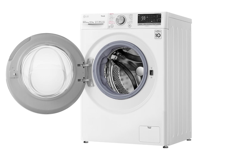 LG Lavatrice 10,5kg AI DD™ | Serie V7 Classe A | 1600 giri, TurboWash 360, Autodosaggio, Vapore, Wi-Fi | White, F6WV710S2EA