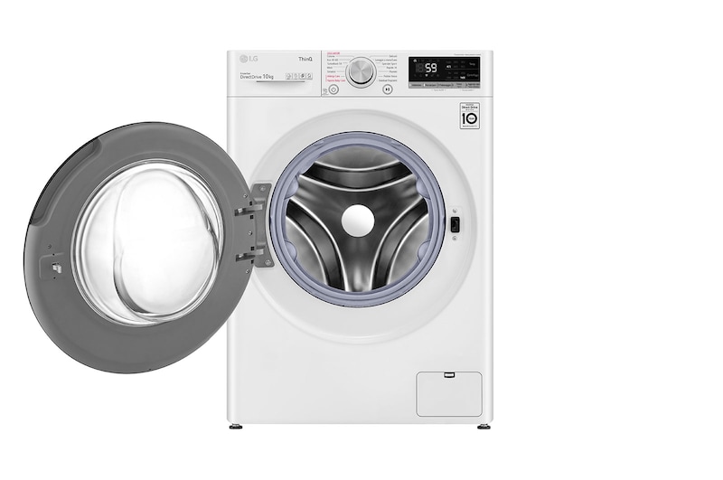LG Lavatrice 10,5kg AI DD™ | Serie V5 Classe A/A/A | 1400 giri, TurboWash, Lavaggio a vapore, Wi-Fi | White, F4WV510SAE