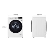 LG Lavatrice 10,5kg AI DD™ | Serie V5 Classe A/A/A | 1400 giri, TurboWash, Lavaggio a vapore, Wi-Fi | White, F4WV510SAE