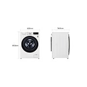 LG Lavatrice 9kg AI DD™ | Serie V7 Classe A/A/A | 1400 giri, TurboWash 360, Lavaggio a vapore, Wi-Fi | White, F4WV709S1E