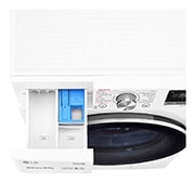 LG Lavatrice 10,5kg AI DD™ | Serie V7 Classe A/A/A | 1400 giri, TurboWash 360, Lavaggio a vapore, Wi-Fi | White, F4WV710S1E