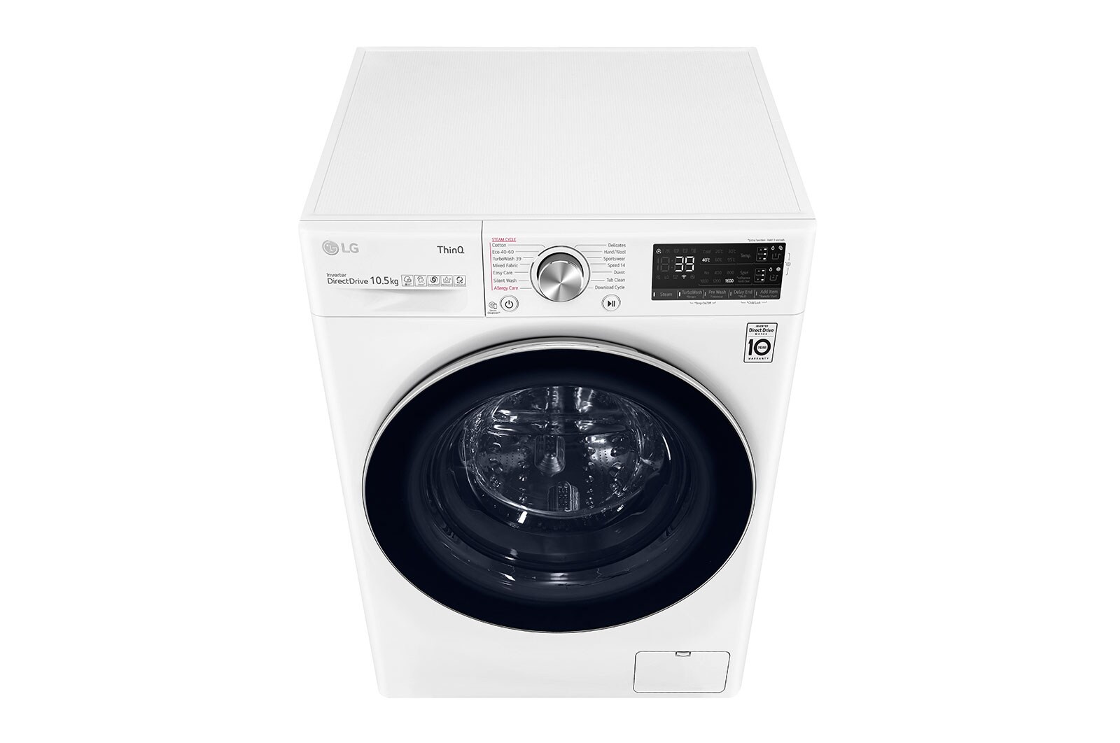 LG Lavatrice 10,5kg AI DD™ | Serie V7 Classe AAA | 1400 giri, TurboWash 360, Autodosaggio, Vapore, Wi-Fi | White, F4WV710S2EA