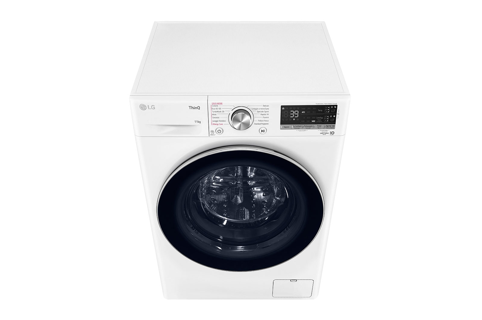 LG Lavatrice 11kg AI DD™ | Serie V7 Classe A/A/A | 1400 giri, TurboWash 360, Lavaggio a vapore, Wi-Fi | White, F4WV711S2EA