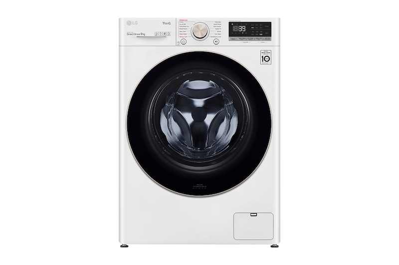 LG Lavatrice 9kg AI DD™ | Serie V7 Classe A-10%* | 1600 giri, TurboWash 360, Lavaggio a vapore, Wi-Fi | White, F6WV709SGA