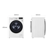 LG Lavatrice 10,5kg AI DD™ | Serie V7 Classe A | 1600 giri, TurboWash 360, Autodosaggio, Vapore, Wi-Fi | White, F6WV710S2EA