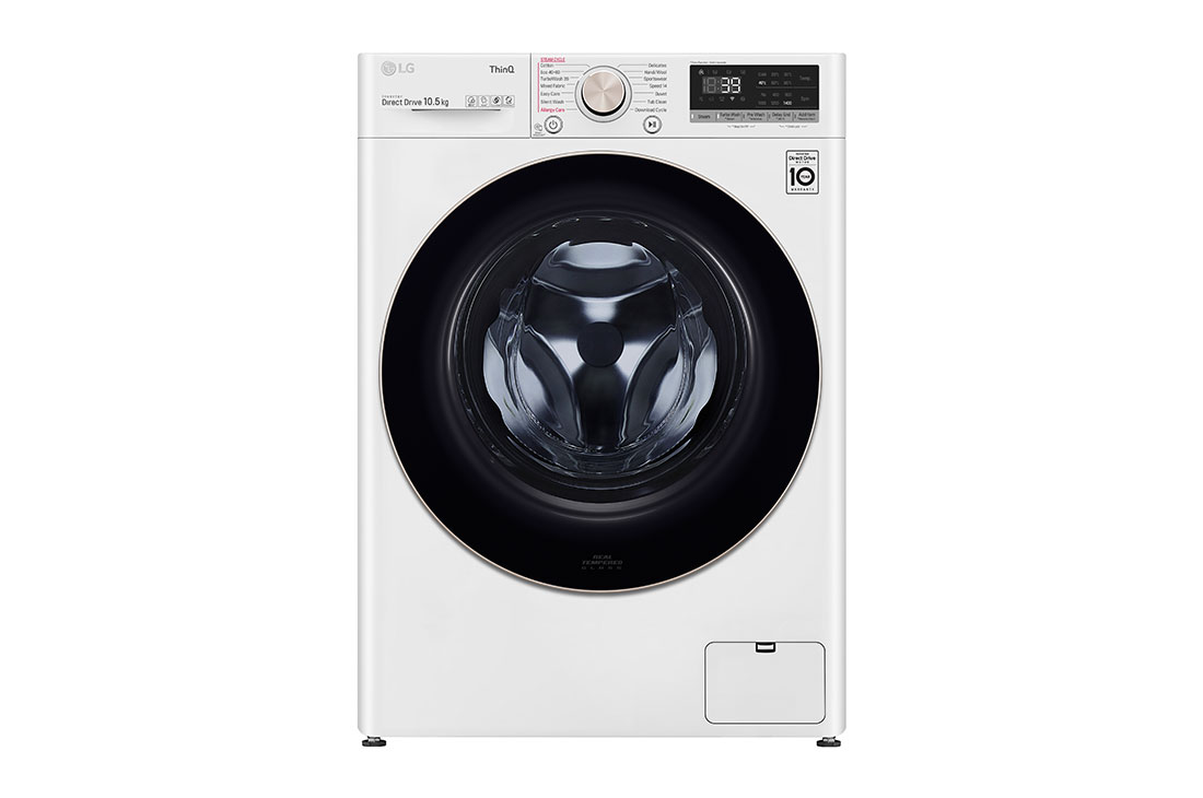 LG Lavatrice 10,5kg AI DD™ | Serie V7 Classe A-10%* | 1600 giri, TurboWash 360, Autodosaggio, Vapore, Wi-Fi | White, F6WV710SGA