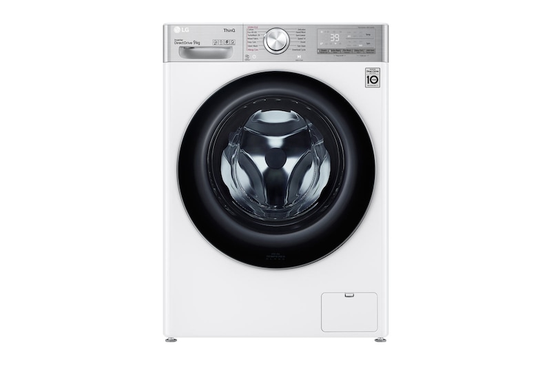 LG Lavatrice 9kg AI DD™ | Serie V9 Classe A | 1600 giri, TurboWash 360, Vapore antipiega, Wi-Fi | White, F6WV909P2E