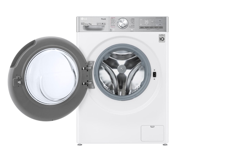 LG Lavatrice 9kg AI DD™ | Serie V9 Classe A | 1600 giri, TurboWash 360, Vapore antipiega, Wi-Fi | White, F6WV909P2E