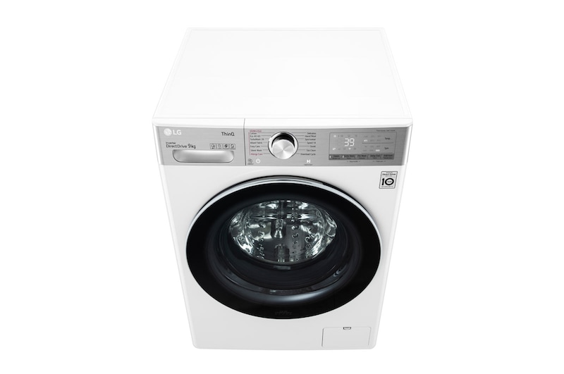 LG Lavatrice 9kg AI DD™ | Serie V9 Classe A | 1600 giri, TurboWash 360, Vapore antipiega, Wi-Fi | White, F6WV909P2E