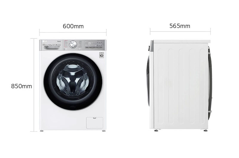 LG Lavatrice 10,5kg AI DD™ | Serie V9 Classe A | 1600 giri, TurboWash 360, Autodosaggio, Vapore antipiega, Wi-Fi | White, F6WV910P2EA