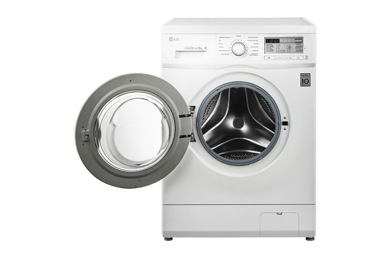 LG Lavatrice slim 6 Kg, 1000 giri, 6 Motion Direct Drive. Oblò bianco., FH0B8NDA
