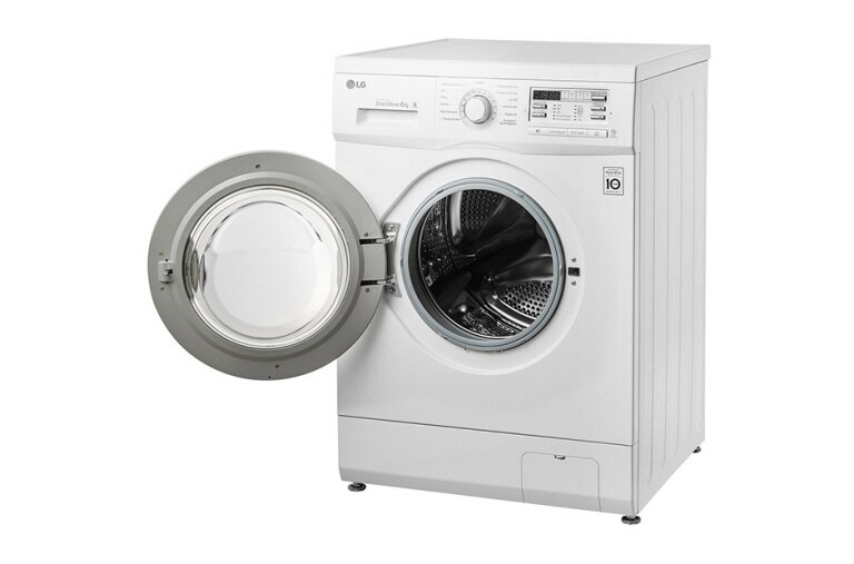 LG Lavatrice slim 6 Kg, 1000 giri, 6 Motion Direct Drive. Oblò bianco., FH0B8NDA
