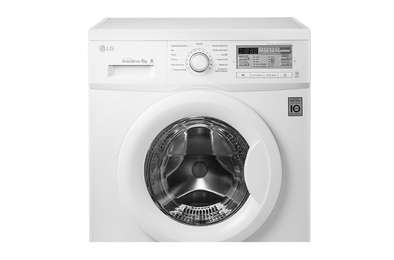 LG Lavatrice slim 6 Kg, 1000 giri, 6 Motion Direct Drive. Oblò bianco., FH0B8NDA
