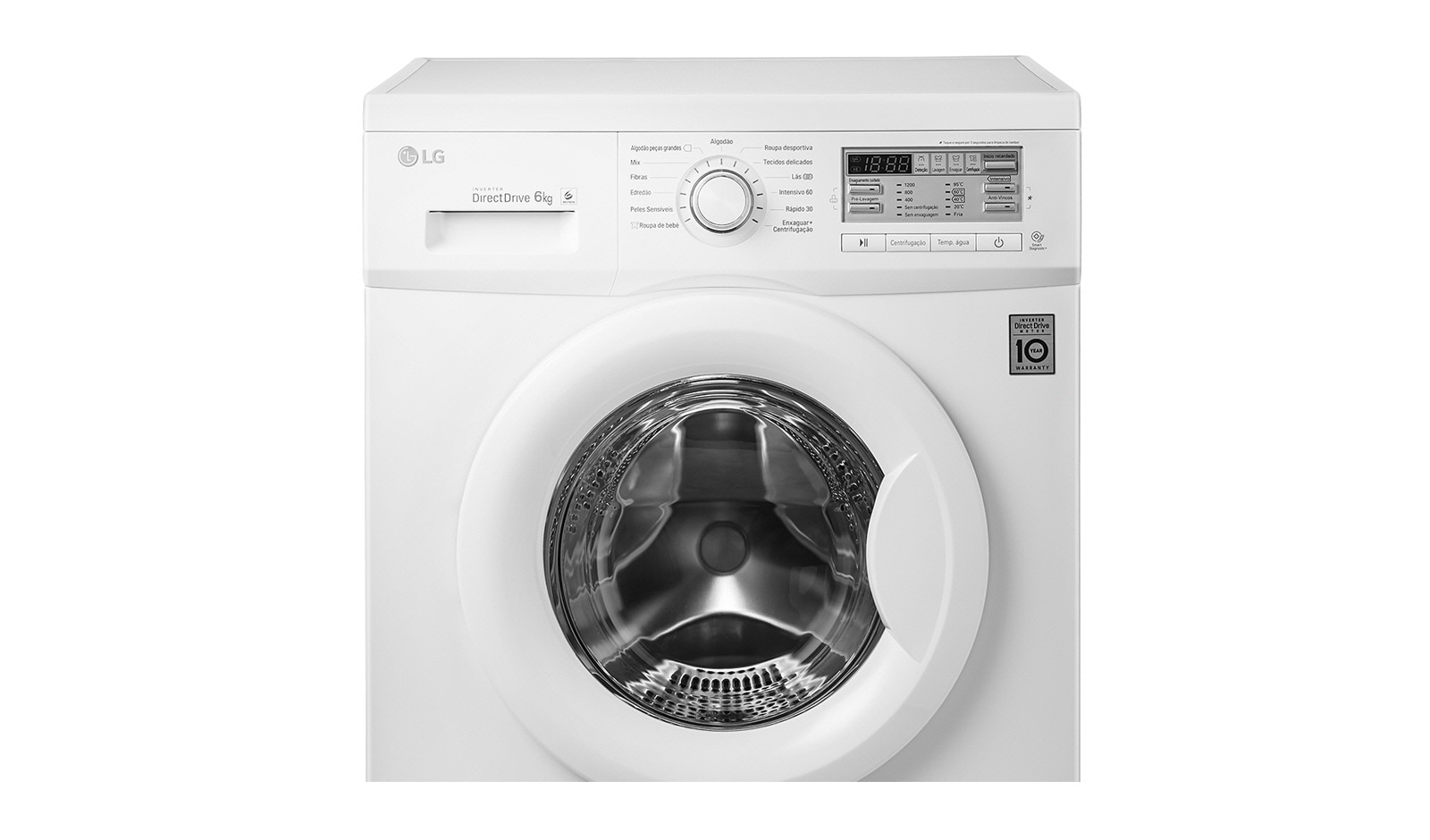 LG Lavatrice slim 6 Kg, 1000 giri, 6 Motion Direct Drive. Oblò bianco., FH0B8NDA