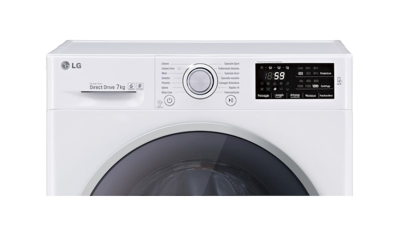 LG Lavatrice Slim TurboWash™ 7 Kg Oblò cromato , FH2U2HDN1
