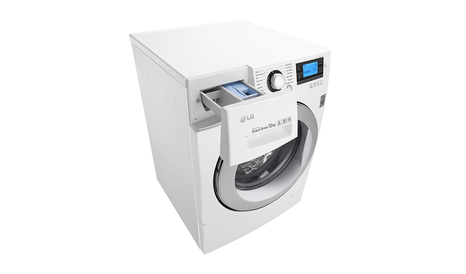 LG Lavatrice TurboWash™ 12 Kg Oblò Cromato, FH495BDN2
