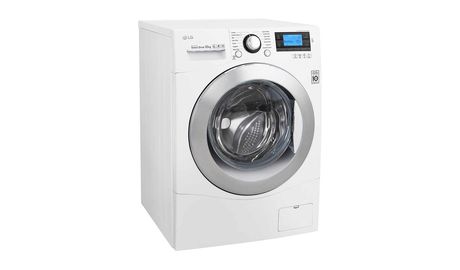 LG Lavatrice TurboWash™ 12 Kg Oblò Cromato, FH495BDN2