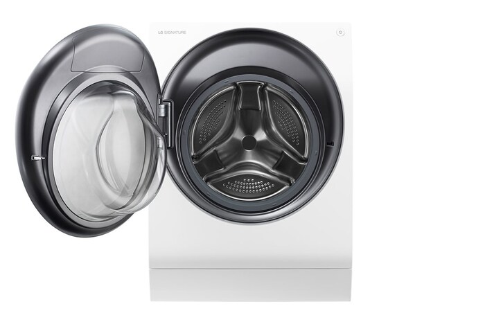 LG Lavasciuga Signature 12/7kg AI DD | Classe A | 1600 giri, Pompa di calore, TurboWash 49, Vapore, Autodosaggio, Wi-Fi | Bianca, LSWD100E