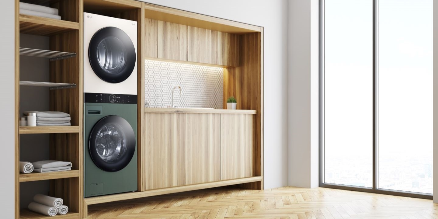 Per asciugare la trapunta l'ideale è l'asciugatrice: immagine washtower LG 