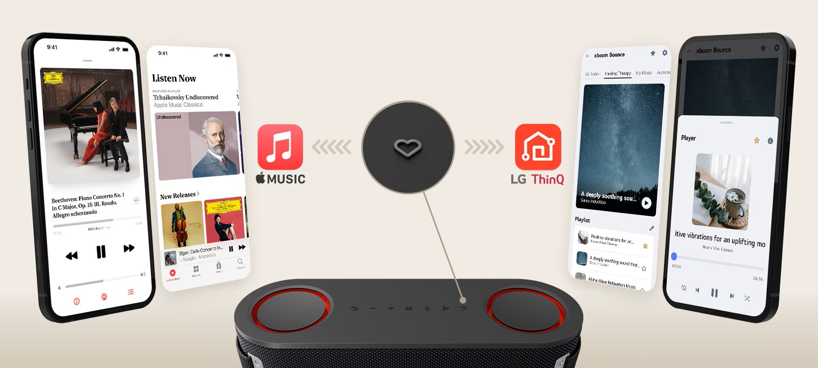 Connetti la cassa bluetooth Xboom a tutti i tuoi dispositivi e ai principali servizi di streaming