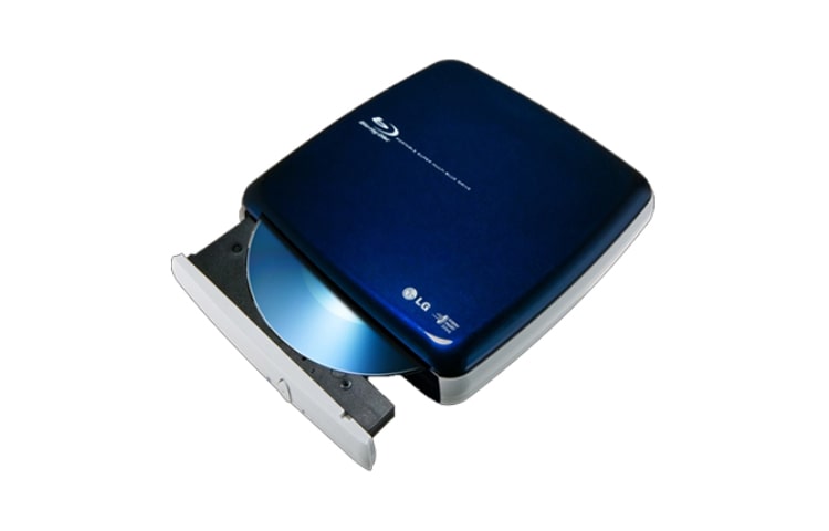 Vista frontale di LG Masterizzatore Esterno Blu-ray 3D Colore Blu BP06LU11