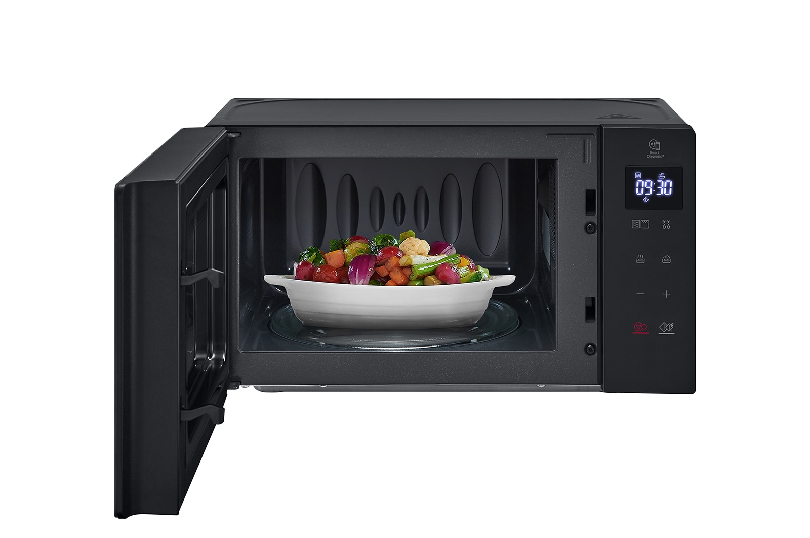 LG Microonde NeoChef 20 litri, potenza 700W | Grill, Scongelamento, Ricette, Timer e orologio, Smart Diagnosis | Nero, MH6032GAS