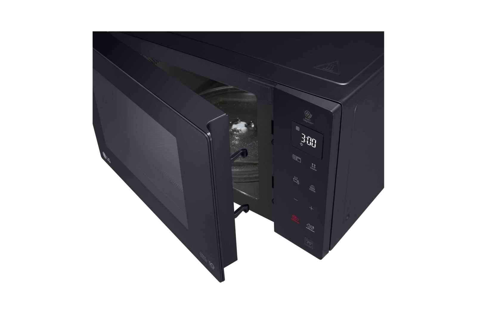 LG Microonde 23 litri, potenza 1000W | Cottura a vapore, Smart Inverter, Nero, MH6336GDB