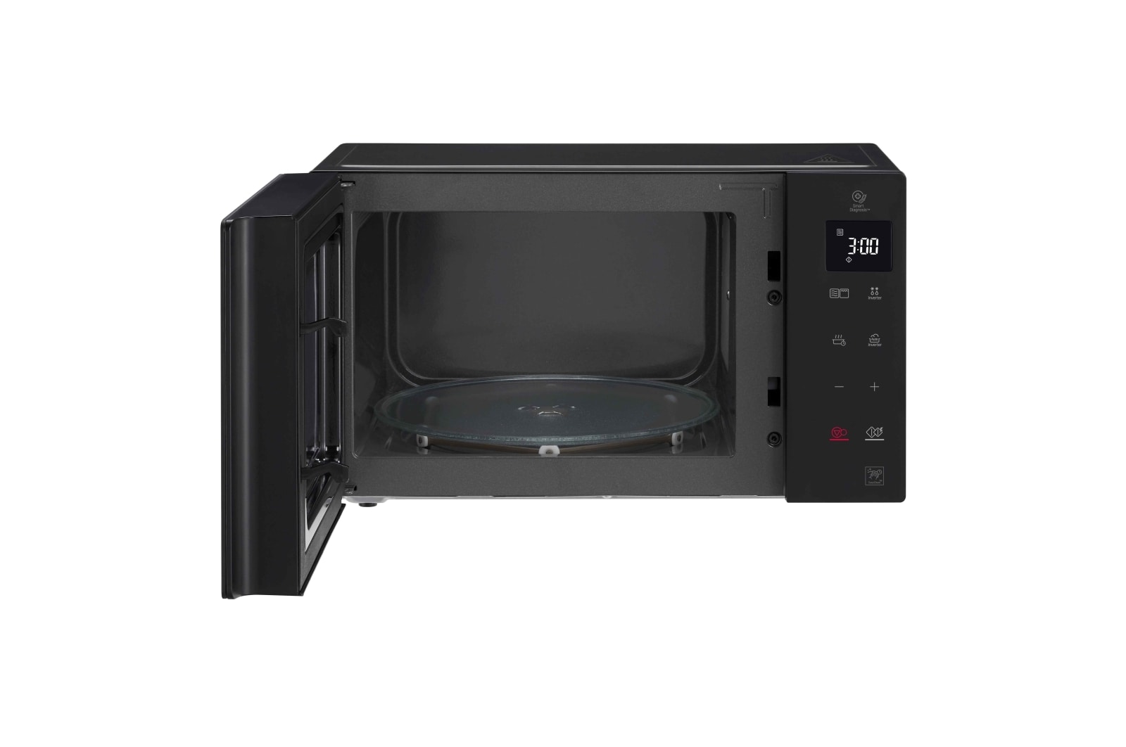 LG Microonde 23 litri, potenza 1000W | Cottura a vapore, Smart Inverter, Nero, MH6336GDB