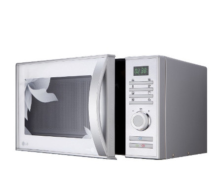 LG Microonde Grill 23 litri i-wave Cottura a vapore Colore White Flower, MH6383BTC
