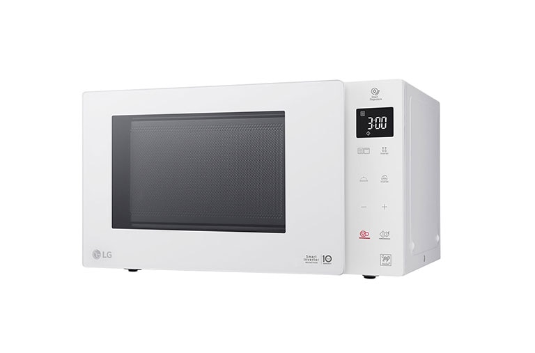 LG Microonde 25 litri, potenza 1000W | Cottura a vapore, Smart Inverter, Bianco, MH6535GDH