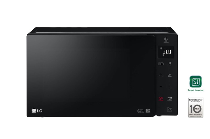 LG Microonde 25 litri, potenza 1000W | Cottura a vapore, Smart Inverter, Nero, MH6535GDS