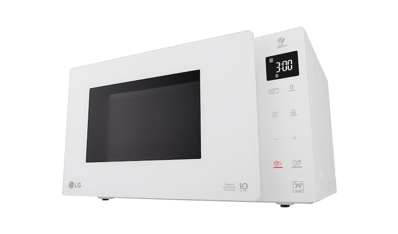 LG Microonde 25 litri, potenza 1000W | Grill e Frittura leggera, Smart Inverter, Bianco, MH6535GPH