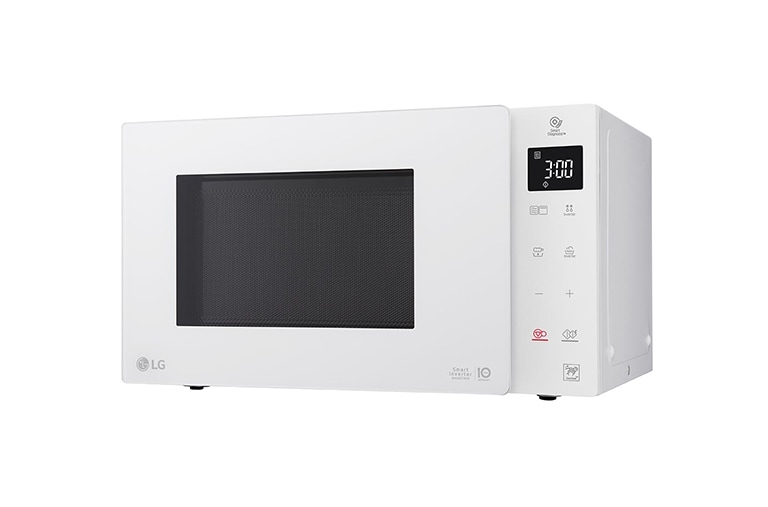 LG Microonde 25 litri, potenza 1000W | Grill e Frittura leggera, Smart Inverter, Bianco, MH6535GPH