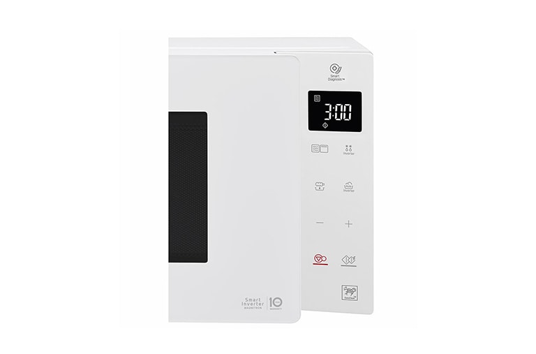 LG Microonde 25 litri, potenza 1000W | Grill e Frittura leggera, Smart Inverter, Bianco, MH6535GPH