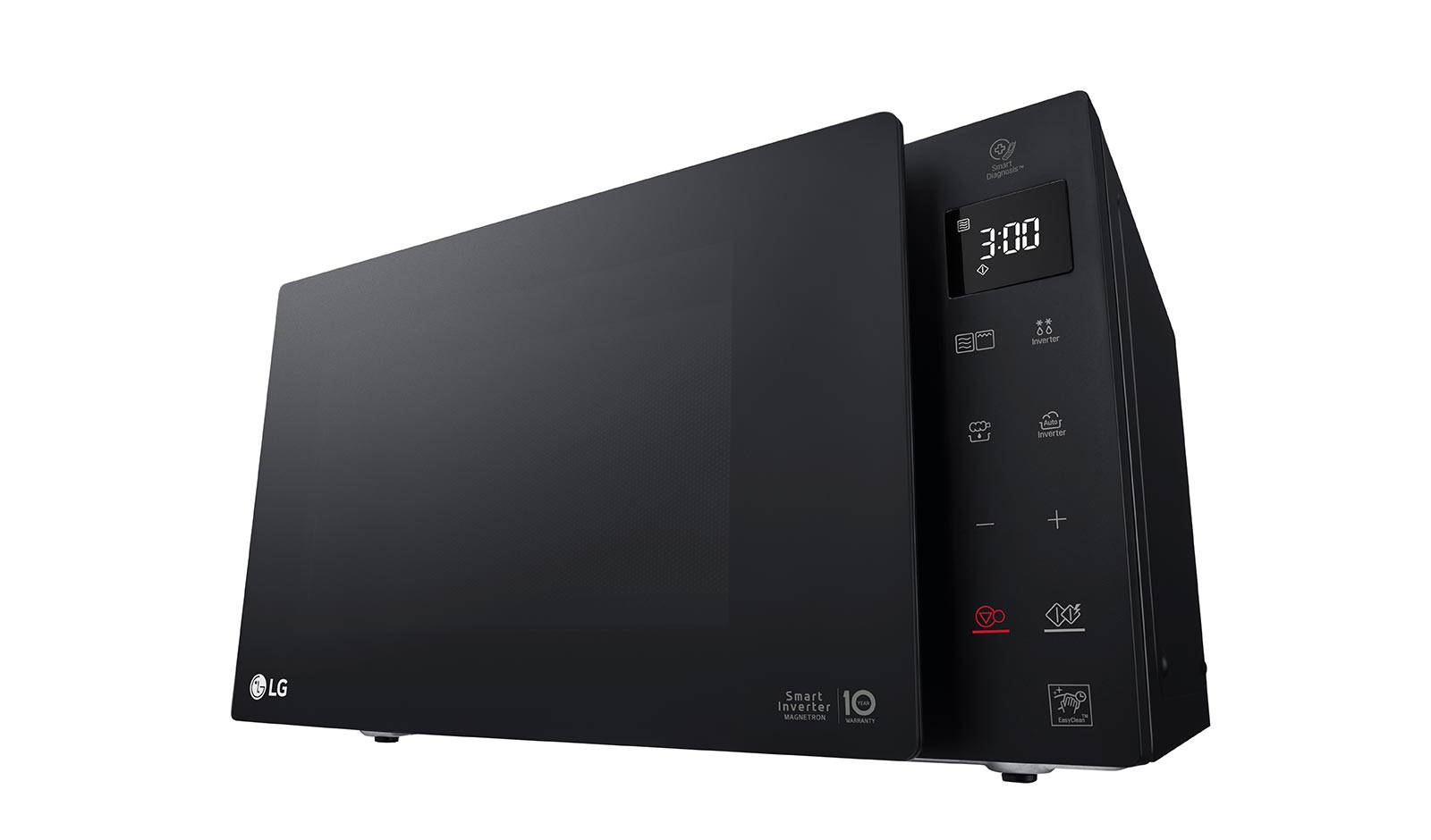 LG Microonde 25 litri, potenza 1000W | Grill e Frittura leggera, Smart Inverter, Nero, MH6535GPS