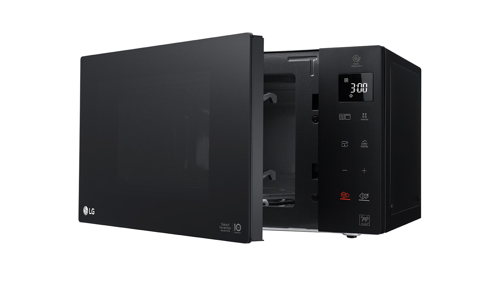 LG Microonde 25 litri, potenza 1000W | Grill e Frittura leggera, Smart Inverter, Nero, MH6535GPS