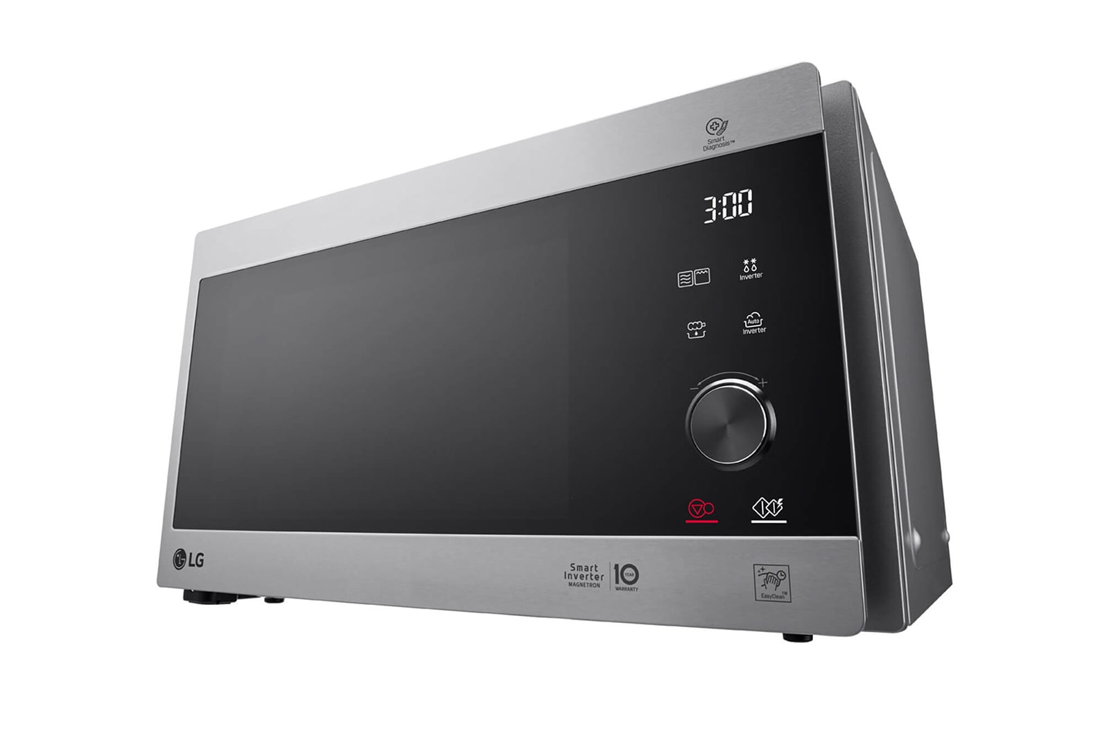 LG microonde Smart Inverter Grill 25 litri Potenza 1150W Colore Inox, MH6565CPS