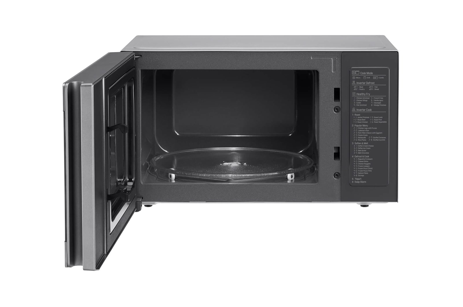 LG microonde Smart Inverter Grill 25 litri Potenza 1150W Colore Inox, MH6565CPS
