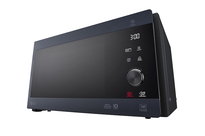 LG Microonde NeoChef 25 litri, potenza 1000W | Frittura leggera, Grill, Lievitazione, Ricette, Smart Inverter | Inox nero, MH6565CPW