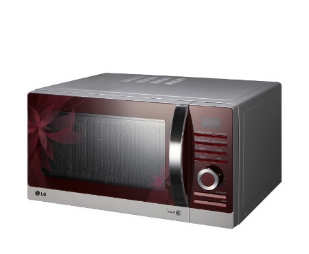 LG Microonde Grill 28 litri i-wave Cottura a vapore Colore Red Flower, MH6883ATF