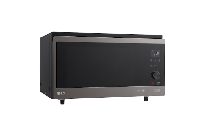 LG microonde Smart Inverter Combinato 39 litri Potenza 1350W Cottura a Vapore Color Inox Black Steel, MJ3965ACT
