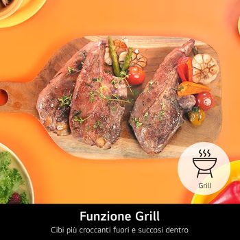 Funzioni Grill del forno Microonde LG modello MJ3965BPB