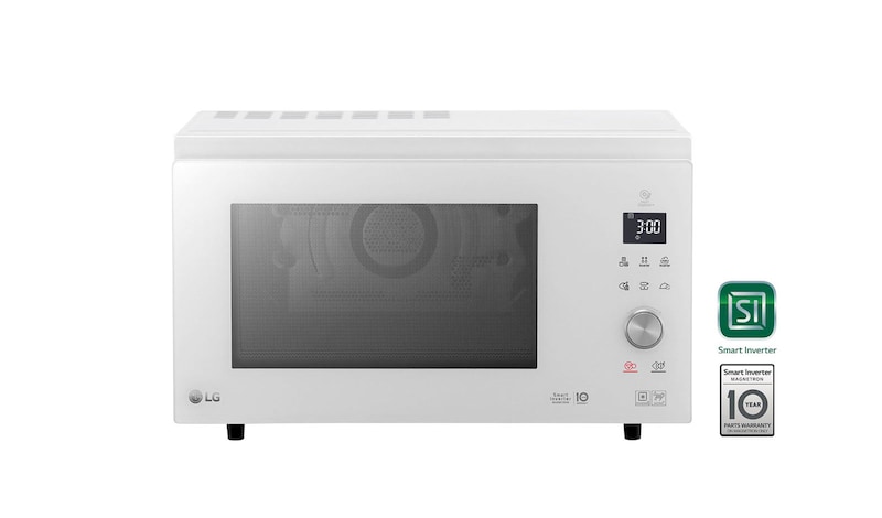LG microonde Smart Inverter Combinato 39 litri Potenza 1350W Colore Bianco, MJ3965BPH