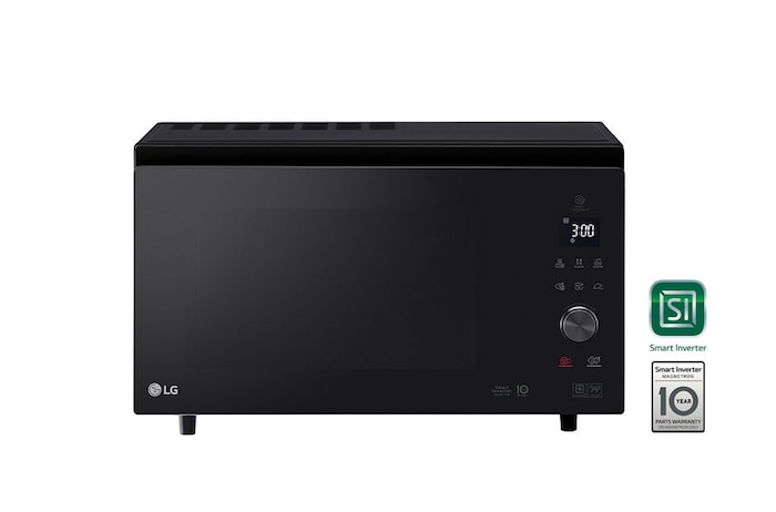 LG Microonde combinato 39 litri, potenza 1100W | Frittura leggera, Smart Inverter, Nero, MJ3965BPS