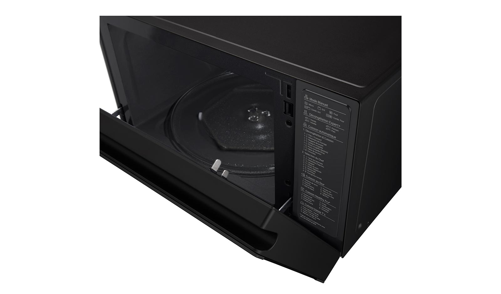 LG Microonde combinato 39 litri, potenza 1100W | Frittura leggera, Smart Inverter, Nero, MJ3965BPS
