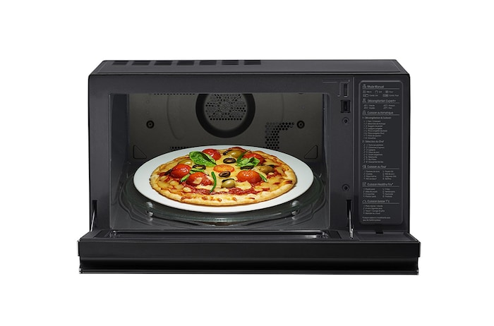 LG Microonde combinato 39 litri, potenza 1100W | Frittura leggera, Smart Inverter, Nero, MJ3965BPS