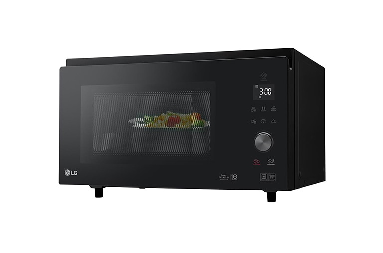 LG Microonde combinato 39 litri, potenza 1100W | Frittura leggera, Smart Inverter, Nero, MJ3965BPS