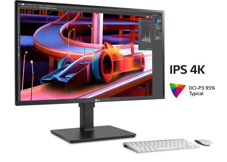 riproduzione chiara e accurata dei colori sul monitor IPS 4K con DCI-P3 95% Tipo per l’uso da parte di professionisti nel campo della creazione