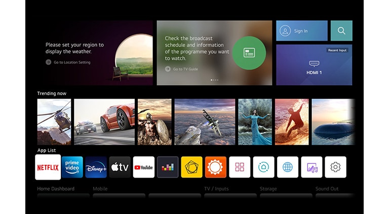 Connettiti a una rete Wi-Fi usando webOS per accedere ai contenuti video utilizzando le applicazioni di streaming integrate